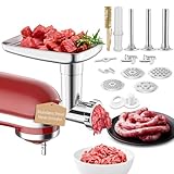 Stainless Steel Meat Grinder Attachments for Mixers, Meat Grinder, Sausage Stuffer, Perfect Grinder Attachment, Dishwasher Safe
