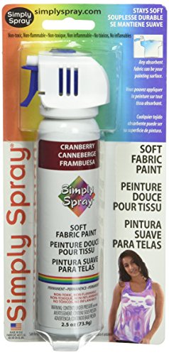 Deval Products Simply Spray Soft Fabric Paint 2.5oz, Cranberry