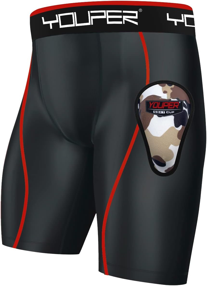 Youper Youth Elite Compression Sliding Shorts avec Mauritius
