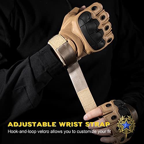 Image of WTACTFUL Tactical Fingerless Gloves Men Women, Breathable Anti-Slip