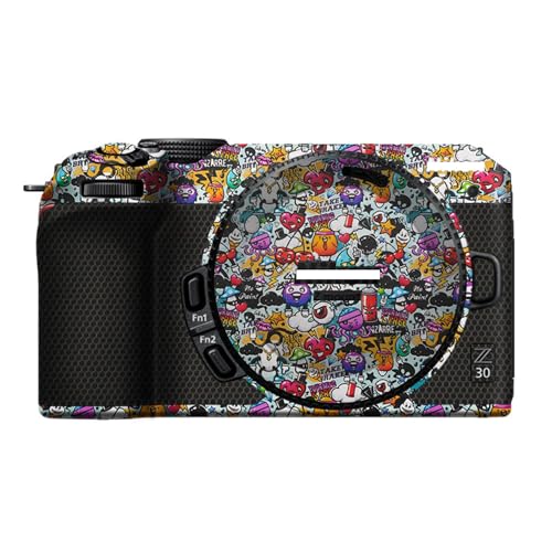 Mebont �J�����A�N�Z�T���[ Nikon Z30�Ή� �J�����ɓK������ی쑕���X�e�b�J�[�ŁA�ώC�����A�ϖ��Ր���������J�����X�L���ی�t�B�����A����(Graffiti Cartoon)