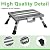 Rv Steps, 4-Level Adjustable Height Folding Camper Steps, Grey Hammer-Tone Non-Slip Fluorescent Strip Aluminum Platform Rv Accessories, Supports Up to 1000 lbs Handle