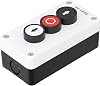 Momentary Switch Station Box, ABS Shell Reset Push Button Switch, Up and Down Stop Control Emergency Stop Button for Roller Door, 3 Way Crane, Truck Lift(SGKJ-3N)