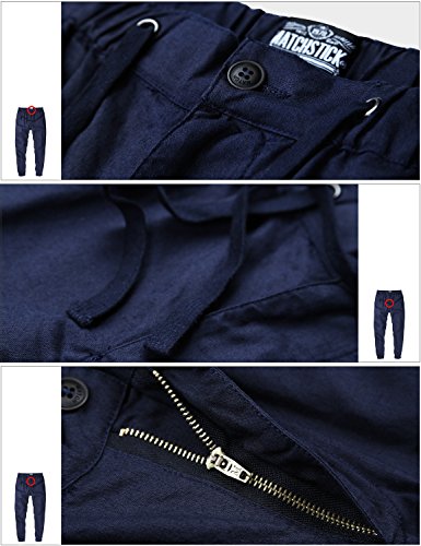 Match Men's Linen Jogger Pants (29, 6029 Black)4