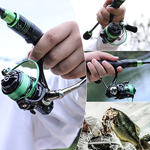 Sougayilang Spinning Reels Light Weight Ultra Smooth Powerful Fishing Reels Green 1000 #TOP6
