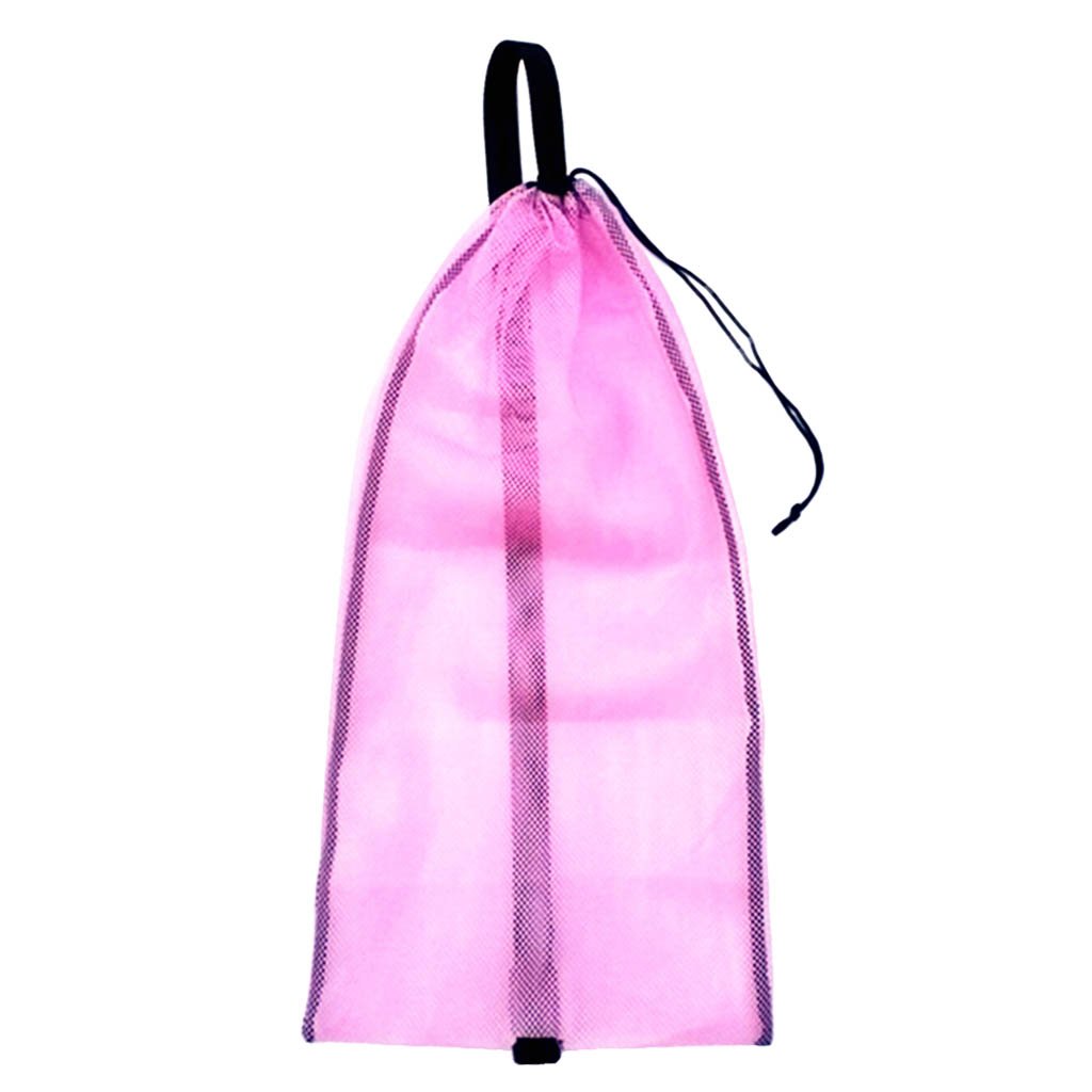Sharplace Netzbeutel Mesh Kordelzug Tasche Netztasche Flossentasche für Tauchen Schnorcheln Schwimmen Ausrüstung, Rosa