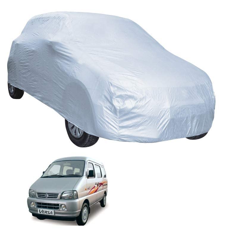 Image of Auto Hub Car Cover Compatible with Maruti Versa with Mirror Pocket, Water Resistant, Triple Stitched, Versa Car Cover- Plain Silver