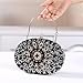 Beaguful Women's Evening Bags Sparkly Rhinestone Clutch Purses Luxury Handbags Oval Black