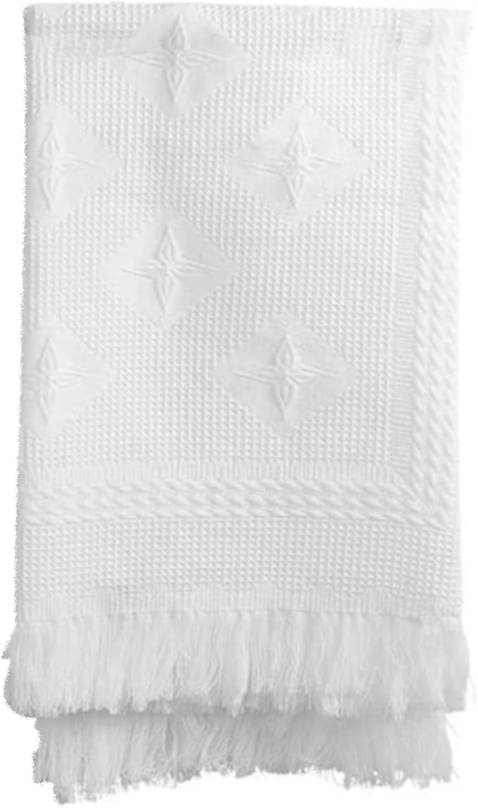 Blushh Baby Blanket, Baby Boys and Girls Shawl, Newborn Swaddle Blanket, Christening Wrap, Star White (White)