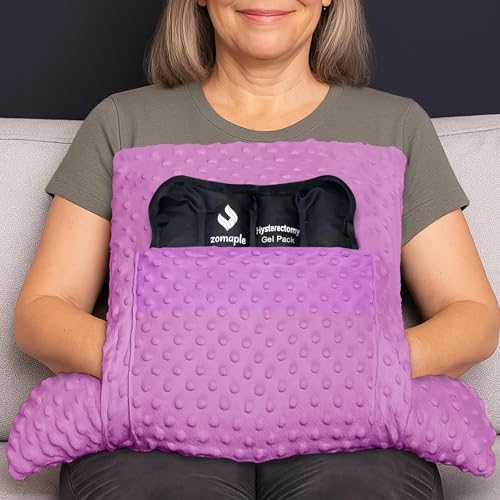 Image of Zomaple Recovery Hysterectomy Pillow with Gel Pack – Post Abdominal Surgery Must Haves – Ideal for C-Section, Laparoscopic & Hernia Healing Comfort
