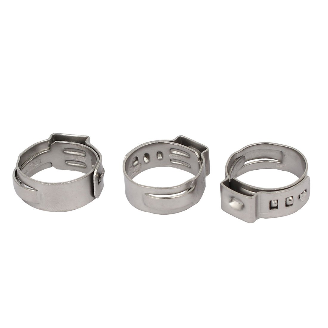 Aexit 12.8mm-15.3mm 304 Clamps Stainless Steel Adjustable Cable Pipe Tight Hose Strap Clamps Clamps 3pcs