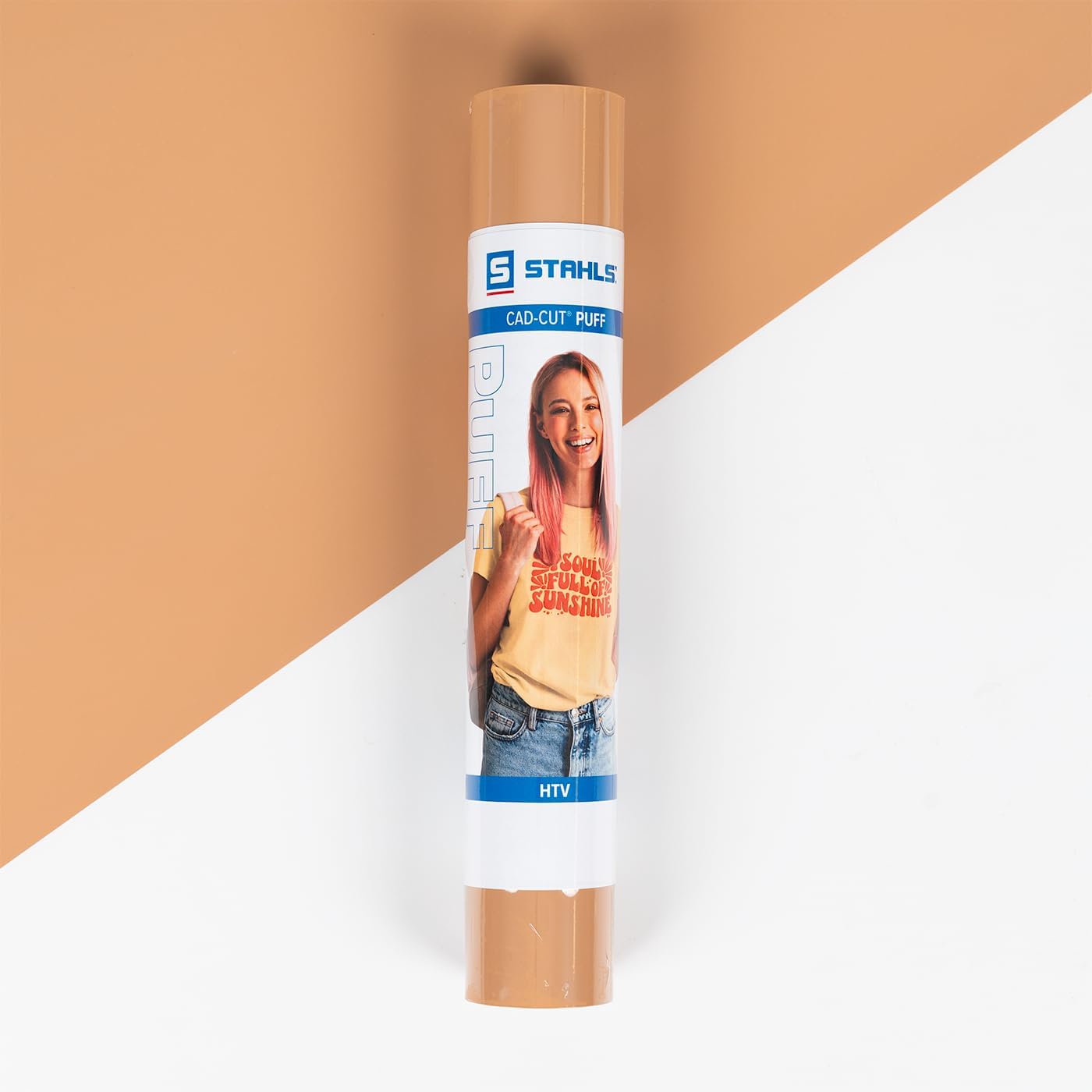 Stahls’ Puff HTV, CAD-Cut Heat Transfer Vinyl, 12” x 6ft, Soft Puff Touch, Bold Colors, Wide Selection, Lab Tested 25+ Washes, Vinyl Cutter Compatible, Laser Cutter Safe, Easy to Apply– Beige Beige 6FT Roll