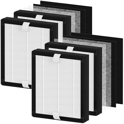 FCFMY 4 Packs IAF-H-100B Replacement Filter B Compatible with Idylis AC-2125, AC-2126, IAP-10-125, IAPC-40-140, IAP-10-150, IAP-10-050 Air Cleaner Purifiers with 4 Activated Carbon Pre-Filter Cover