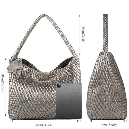 Image of Shoulder Hobo Bags for Women,Summer Beach and Travel Mini Cute Tote Bag,Soft Vegan Leather Underarm Purse for Daily | Soft Underarm Bags