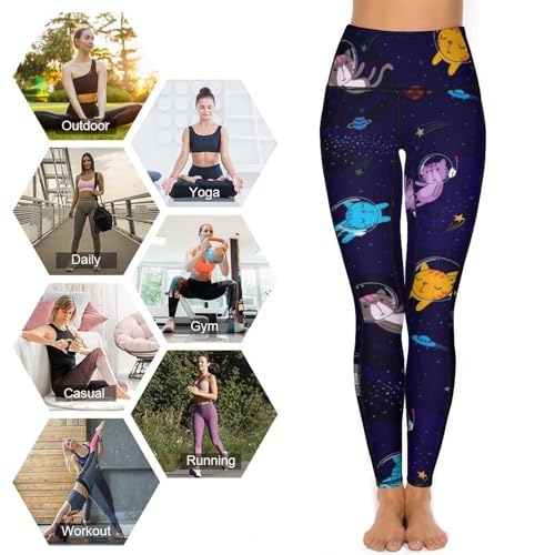 Pantalon de sport chat spatial pour running et gym en S - 5