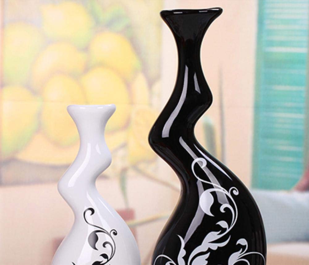 Statuetka figurka rzeźba do domu ozdoba biuro półka na książki Deco ceramiczny wazon nowy dom dekoracja nowoczesna dekoracja domu abstrakcyjny wazon czarno-biały wazon