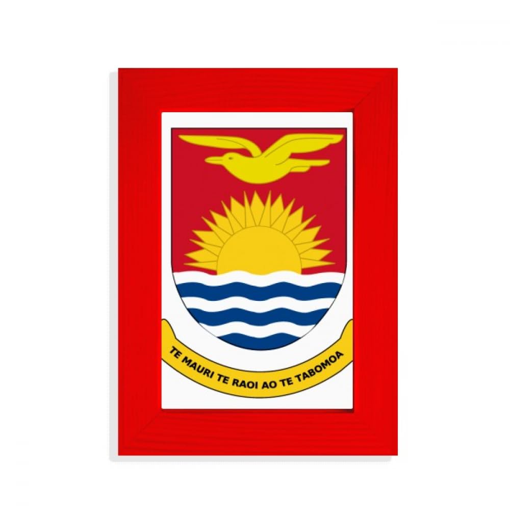 Cadre photo Kiribati souvenir d'Océanie emblème national rouge pour offrir