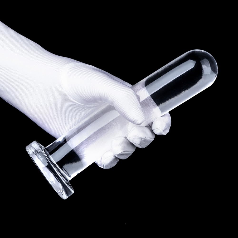 Roluck Plug Anale con Ventosa, TPE Dildo Trasparente Giocattoli Sessuali per Uomini Massaggio della Prostata Anale Masturbazione Stimolazione del Punto G per Donne (S)