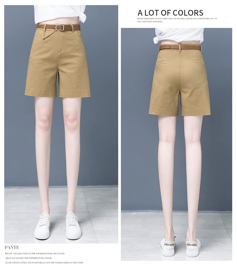 Short Femmes Fashion Haute Taille Pantalon De Jambe Large en Vrac Short Cargo Décontracté