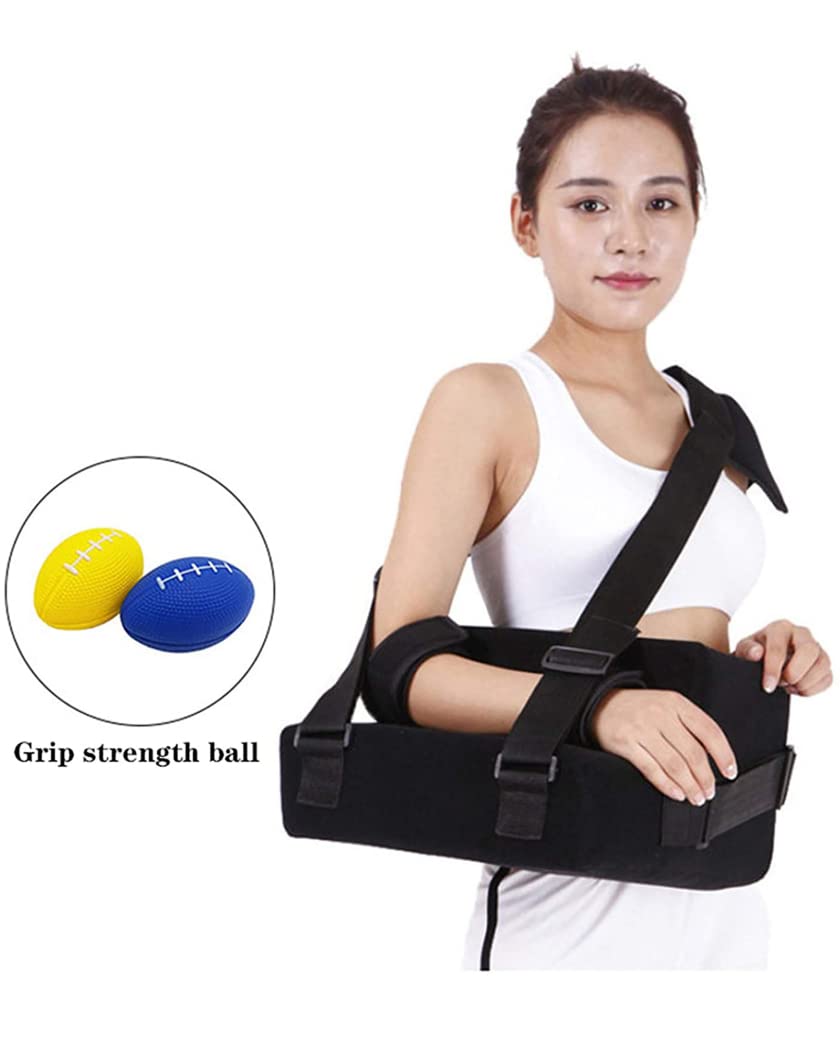 Almohada trapezoidal de abducción de hombro para adultos, soporte de fijación de fractura, soporte de contractura de codo, cabestrillo de brazo para lesión de ligamento, izquierda (izquierda