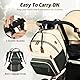 Tonyeee Wickeltasche Rucksack Baby Wickelrucksack mit Wickelauflage 25-37L Erweiterbares Große Wickeltasche Kinderwagengurten, Reise Rucksack Windeltasche Multifunktional Mommy Bag,Grün Aprikose