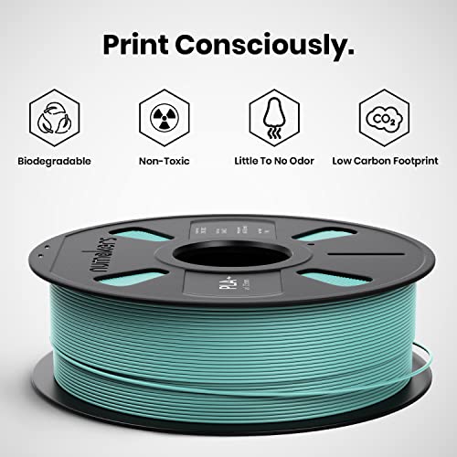 Image of NUMAKERS PLA+ 3D Printer Filament, 1.75mm, Dimensional Accuracy + /- 0.03 mm, 1 kg Spool (2.2 lbs), Compatible with Most FDM Printers (Teal Blue)
