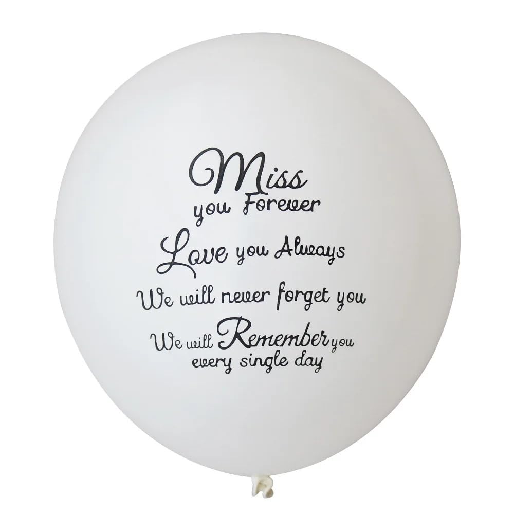 We Will Miss You Balloons, 15 Pieces White, We Will Never Forget You, Love You Always, Miss You Forever Memorial Balloons, Decorations - Image 4