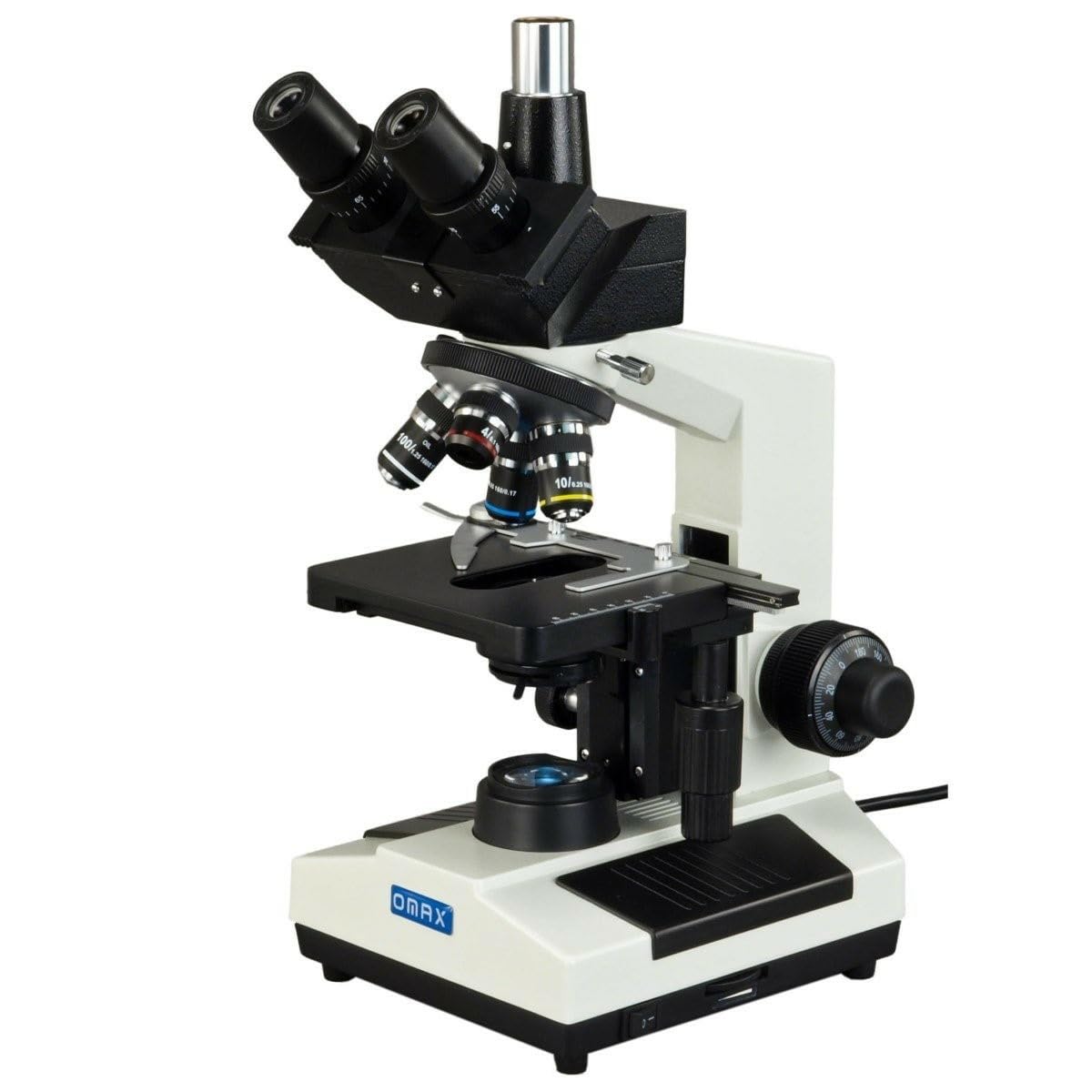 OMAX Microscopio composto biologico Trinocular 40X-2500X con la luce sostituibile del LED