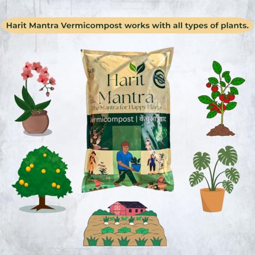 Image of Best Vermicompost for Home Gardening, Infused with Trichoderma, Organic Soil Conditioner and Plant Growth Enhancer, 10 Kg Pack (2 x 5 Kg), Chemical-Free, for Indoor and Outdoor Plants