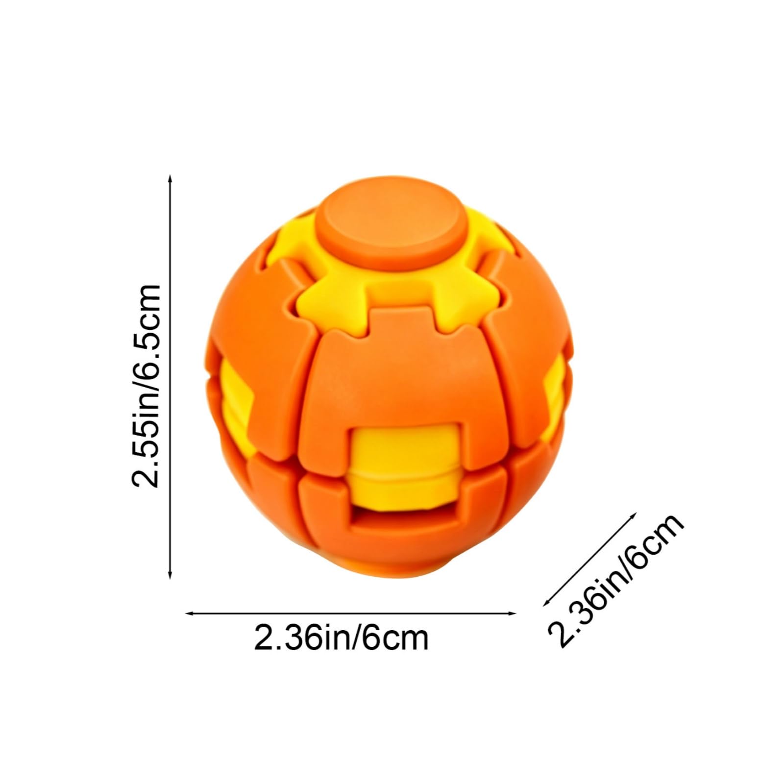 Push to Spin Fidget Stress Ball, 2 in 1 Press & Auto Rotate Decompression Toy, Dual Form Freely Switchable - Image 8