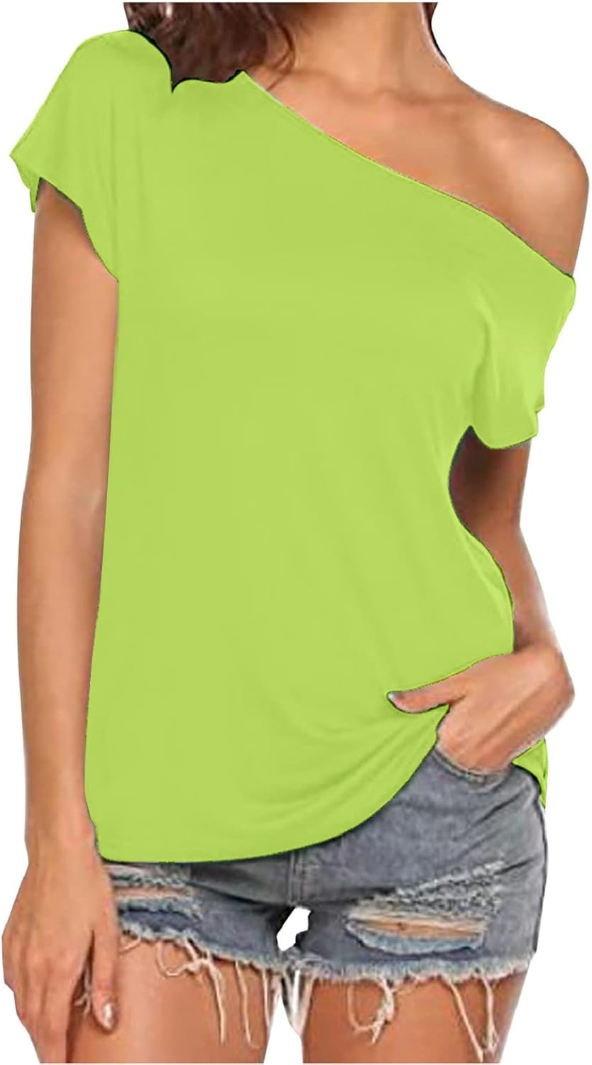 Tee Shirt Epaule Denudée Femme Manche Courte - Haut Col Bardot Élégant Et Confortable