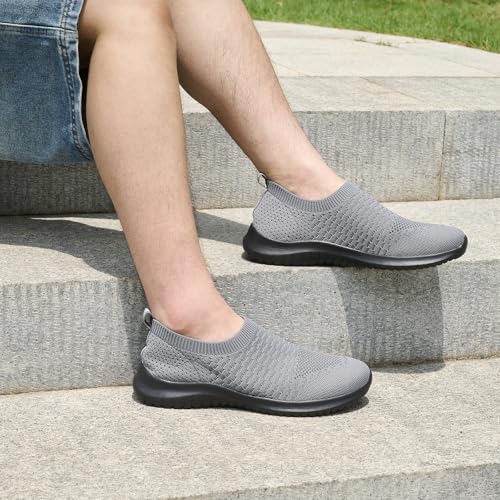 Image of TIOSEBON Men's Slip On Walking Shoes Arch Support Knit Mesh Lightweight Casual Comfortable Gym Workout Running Tennis Travel Standing Sneakers
