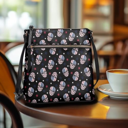 Image of Leather Purses for Women, Leather Hobo Bags for Women Travel Sling Purse Triple Zippered Pockets Shoulder Bag