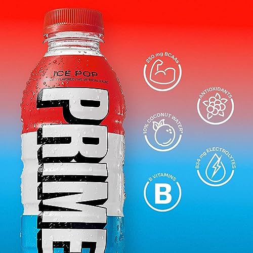 Image of Prime Ice Pop Energy Drink, 500ml, Naturally Flavoured, No Artificial Colours (USA)