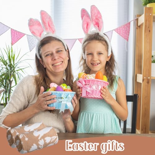 Breling 2 Pcs Easter Hand Towels Brown White Bunny Bathroom Towels 100% Cotton Highly Absorbent Soft Kitchen Dish Easter Rabbit Gift for Cleaning Cooking Spring Holiday Decorative, 13 x 29 Inch by Breling - Image 7