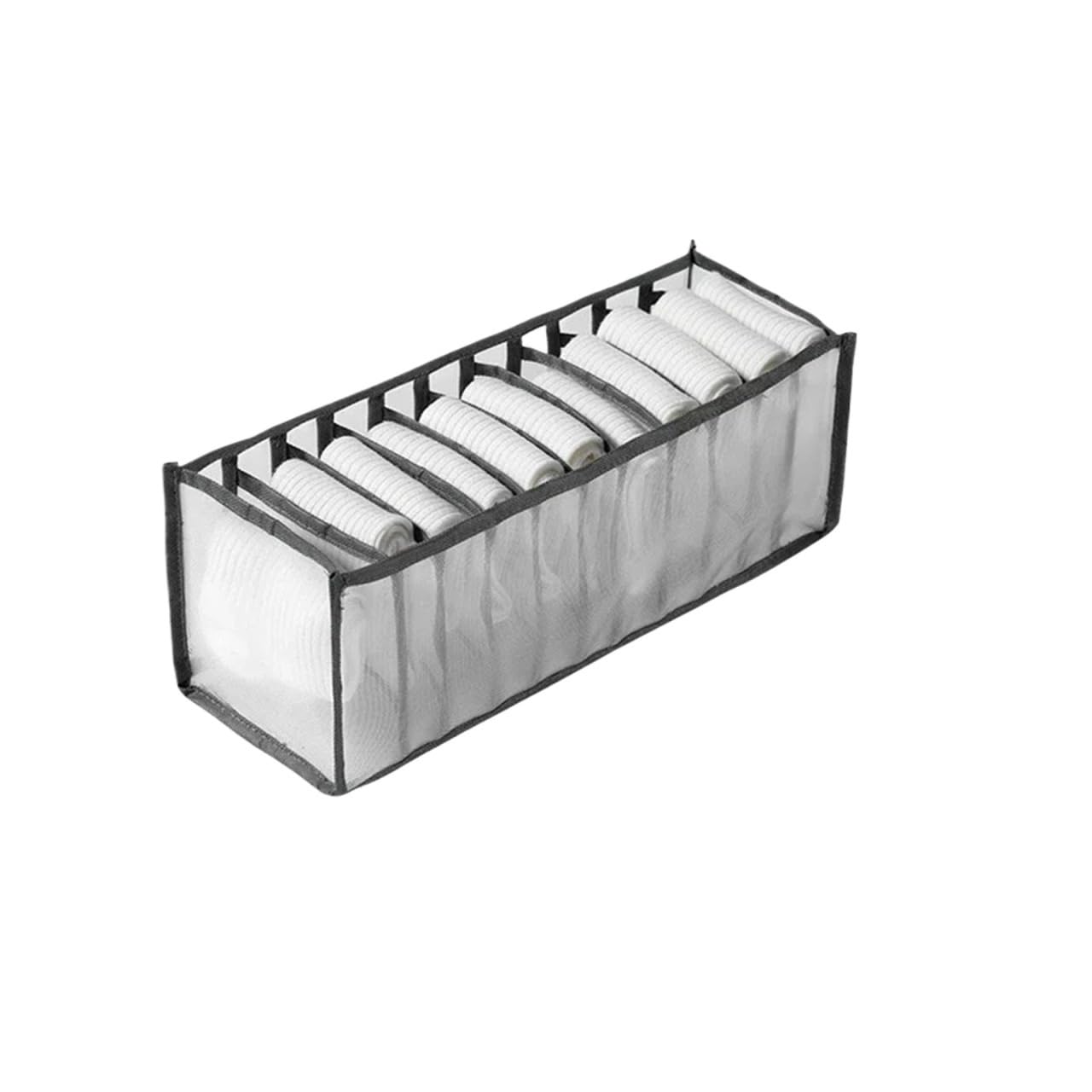 WYQXTY Wardrobe Socks Storage Organiser Underwear Sock Bra Pants Storage Box for Drawer Wardrobe Multiple Grids(Gray 11 grids)