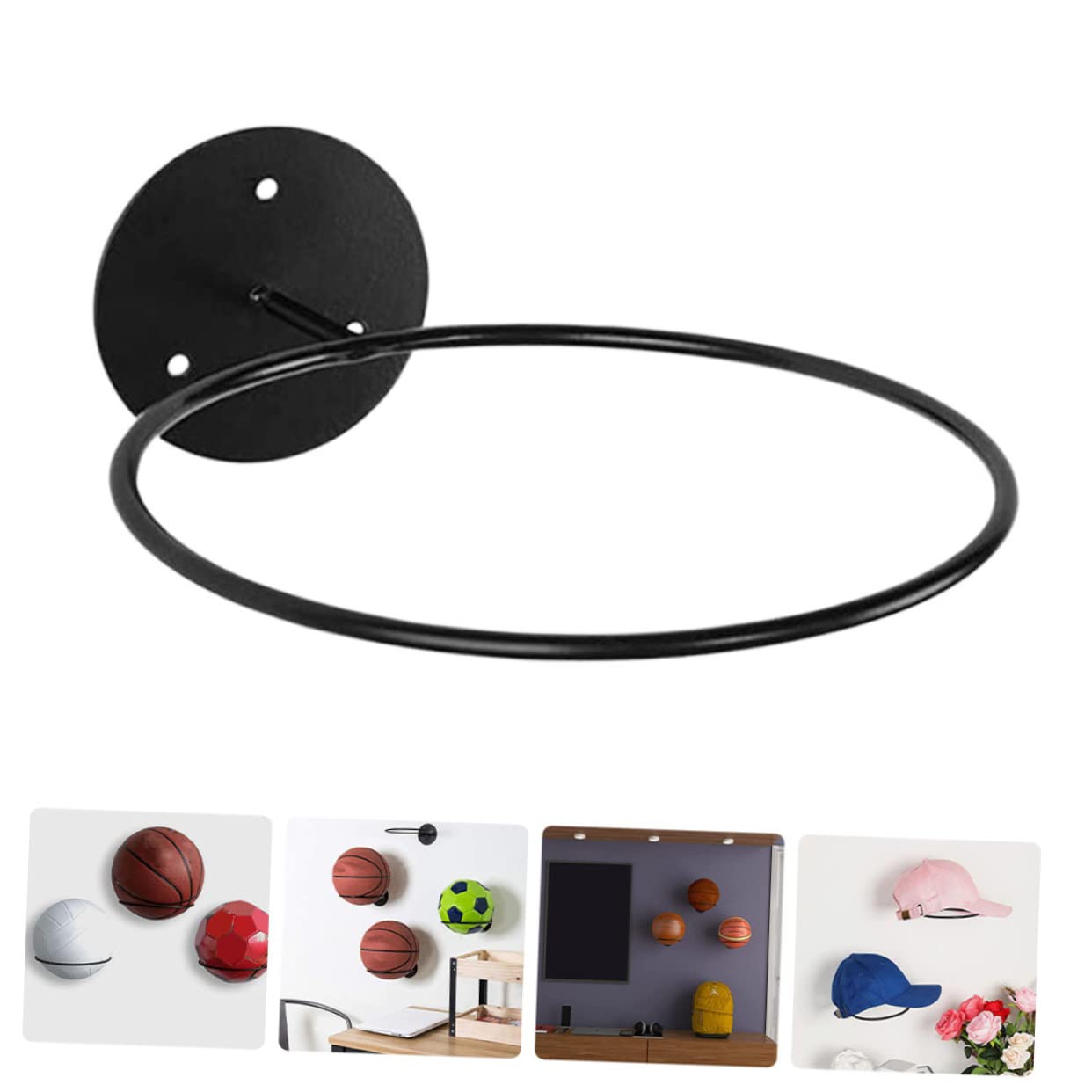TOYANDONA Estante de Exhibición de Balones de Hierro Pared Soporte Duradero para Baloncesto y Fútbol Instalación para Tiendas