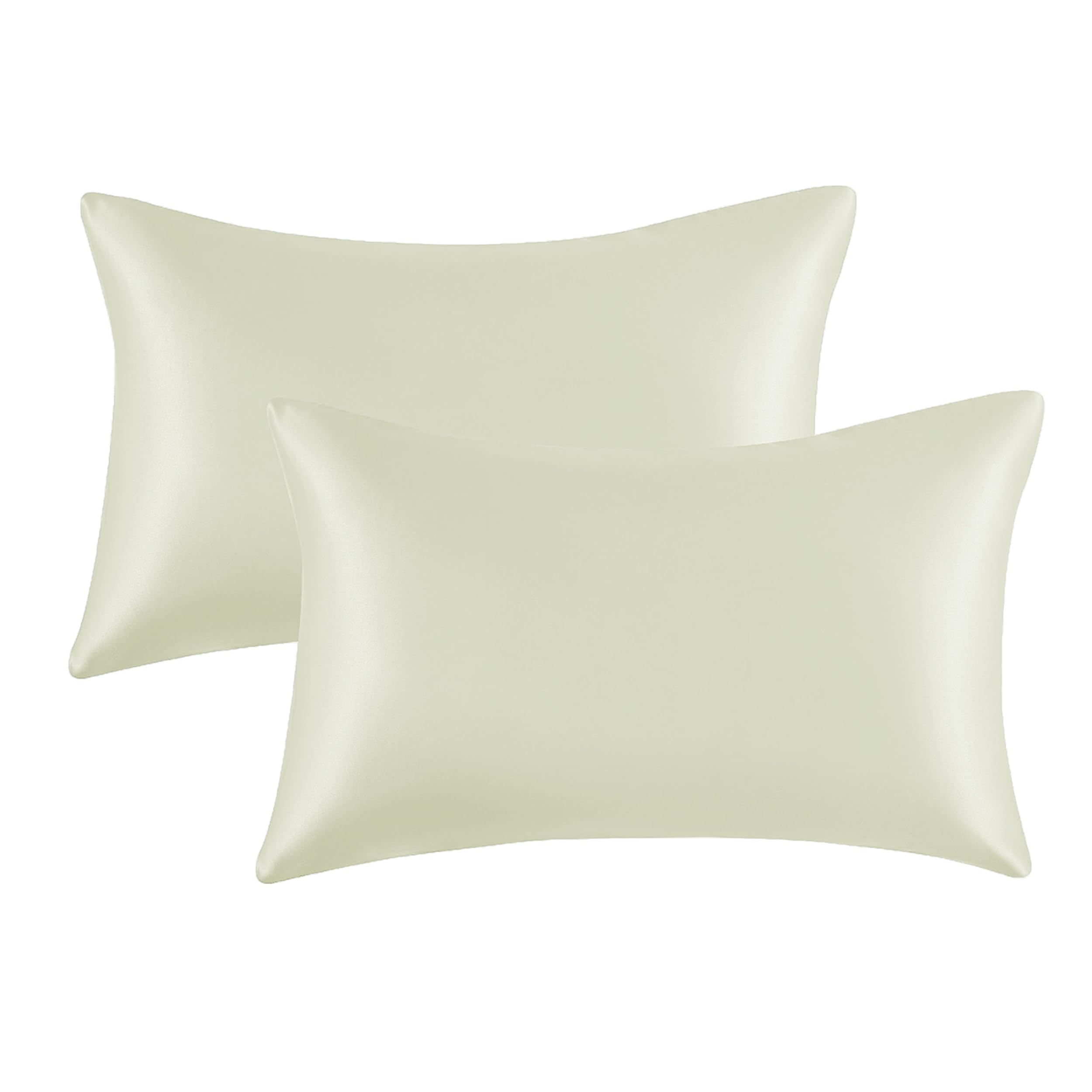 Federe In Seta Satinata Verde Acqua, Confezione Da 2, 50x75 Cm, Chiusura A Busta, Per Capelli E Pelle