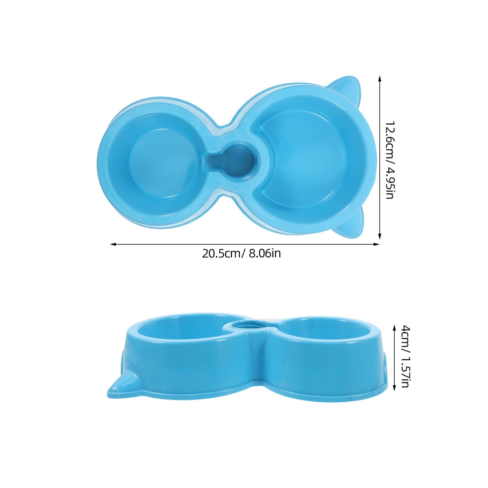 VICASKY Double Dog Bowls with Water Bottle Insert Durable Pet Feeder for Dogs and Cats Automatic Drinking Station Easy to Clean for Pets