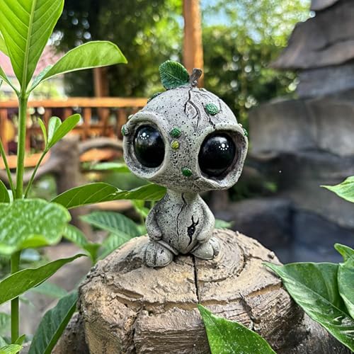 Estatua de alienígena de resina para jardín y decoración miniatura 5