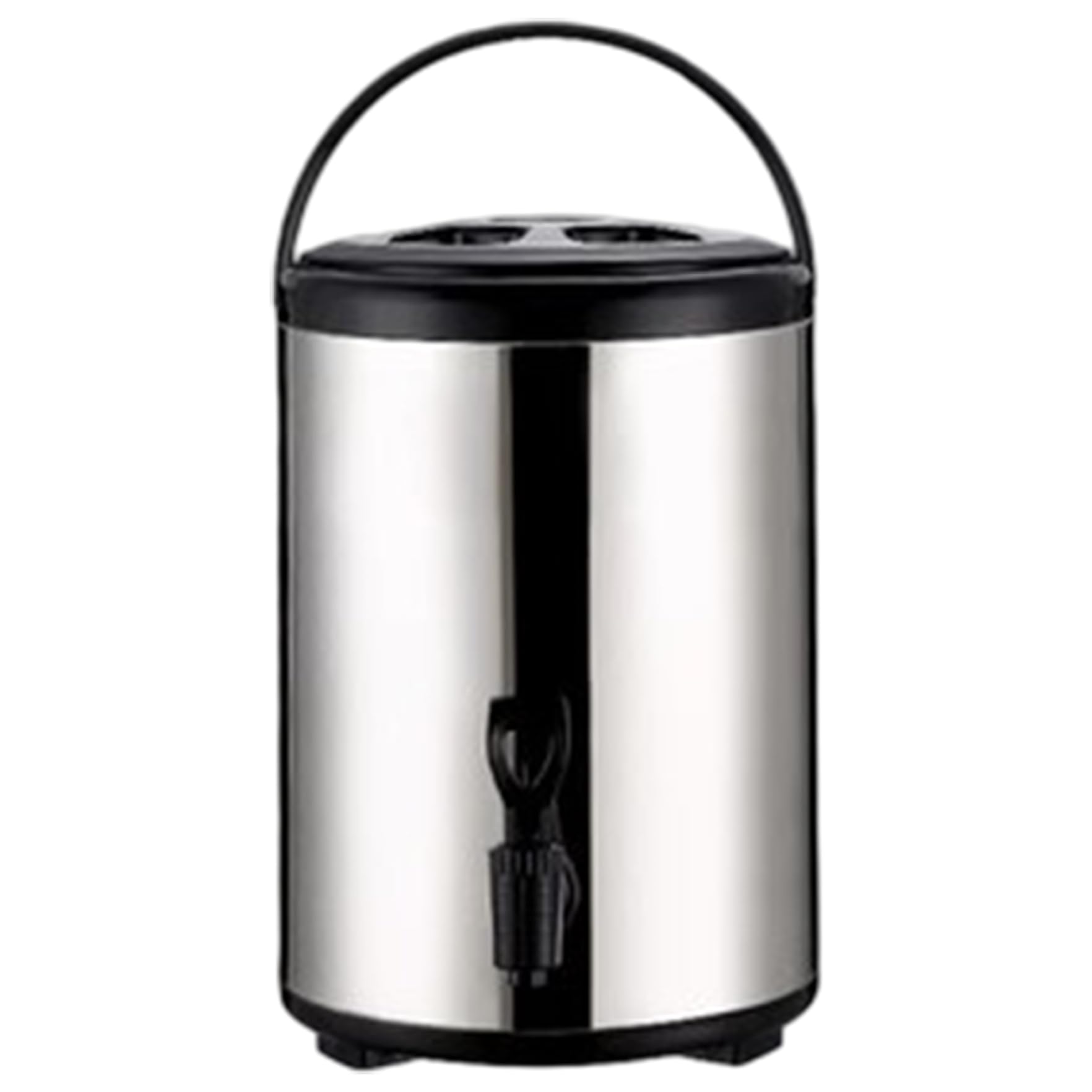 Dispensador de agua caliente Dispensador de bebidas aislado de acero inoxidable de 6 litros con grifo y manija, urna de té y café de gran capacidad para jugo, leche, bebidas frías calientes