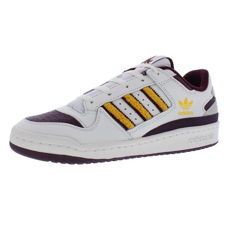 Image of adidas Forum Low CL Mens Shoes Size 13.5, Color: Team Maroon /Cloud White /Collegiate Gold