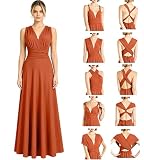 Neteson Robe de Soirée Femme Longue Dos Nu Robe Demoiselle d'honneur Convertible Robe Cocktail Portefeuille Multi Way Robe Mariage Invitée Fête Robe de Bal Aniversaire Cérémonie