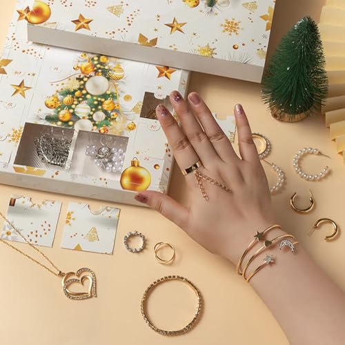 Calendrier de l'Avent 2024 bijoux, bracelet à breloques et collier - 4