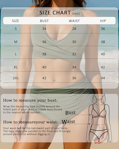 Women's Two Piece Hanging Neck Bikini High-Waisted Shorts Adjustable Swimwear2