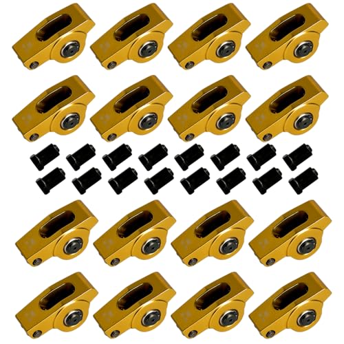 GELUOXI Aluminum Self-Aligning Roller Rocker Arms Set 1.5 Ratio 3/8 Replacement for Chevy Small Block Gen I SBC 350