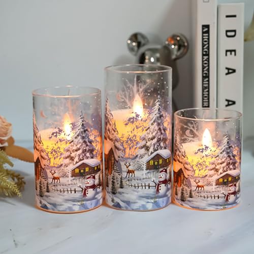 Xevinas 3stk Led Kerzen, Flammenlose Kerzen Mit Timer,...