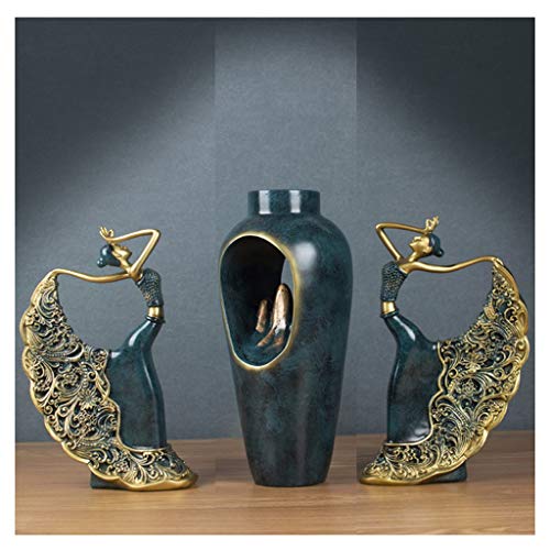 LXX Woonaccessoires & Decoratie Europese vaas Set Ornamenten Thuis Veranda Prachtige TV Kast Vaas Display Woonkamer Hars Handwerk Vaas (Stijl: A) - Afbeelding 6