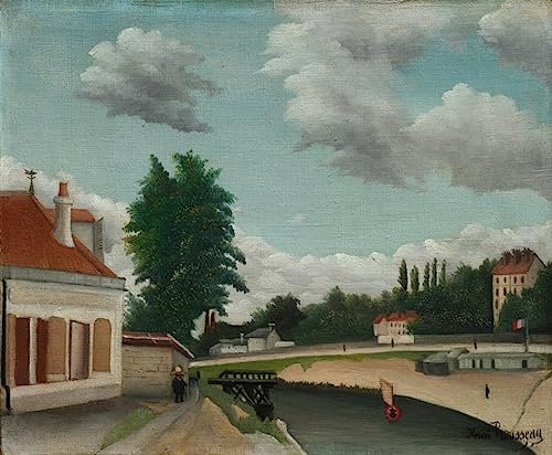 Toile Banlieue Henri Rousseau 60x90cm pour décorer un bureau moderne