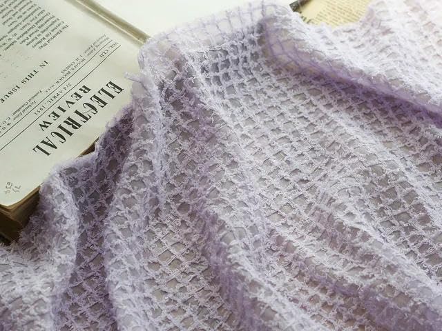 Chiffon-Stoff halbtransparent Jacquard kariert 150 cm breit 1/2/3 m lang grün Meterware Chiffon-Stoff zum Selbermachen Schals Basteln